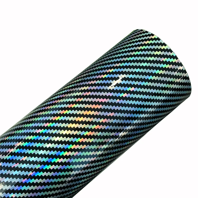 جديد ليزر كروم 2D ألياف الكربون الفينيل التفاف الملحقات الداخلية والخارجية سيارة التفاف الكمبيوتر المحمول الفينيل