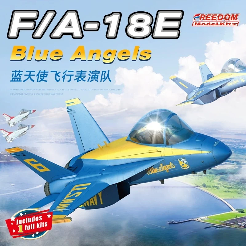 

Freedom 162094 Q Version Egg Plane US Navy FA-18E Blue Angels Squadron Fighter Aircraft Plastic Model Kit