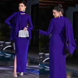 Customized Jiayigong Jersey Ruffles Draped Valentine's Day A-line O-Neck Bespoke Occasion Gown Long Dresses Saudi Arabia