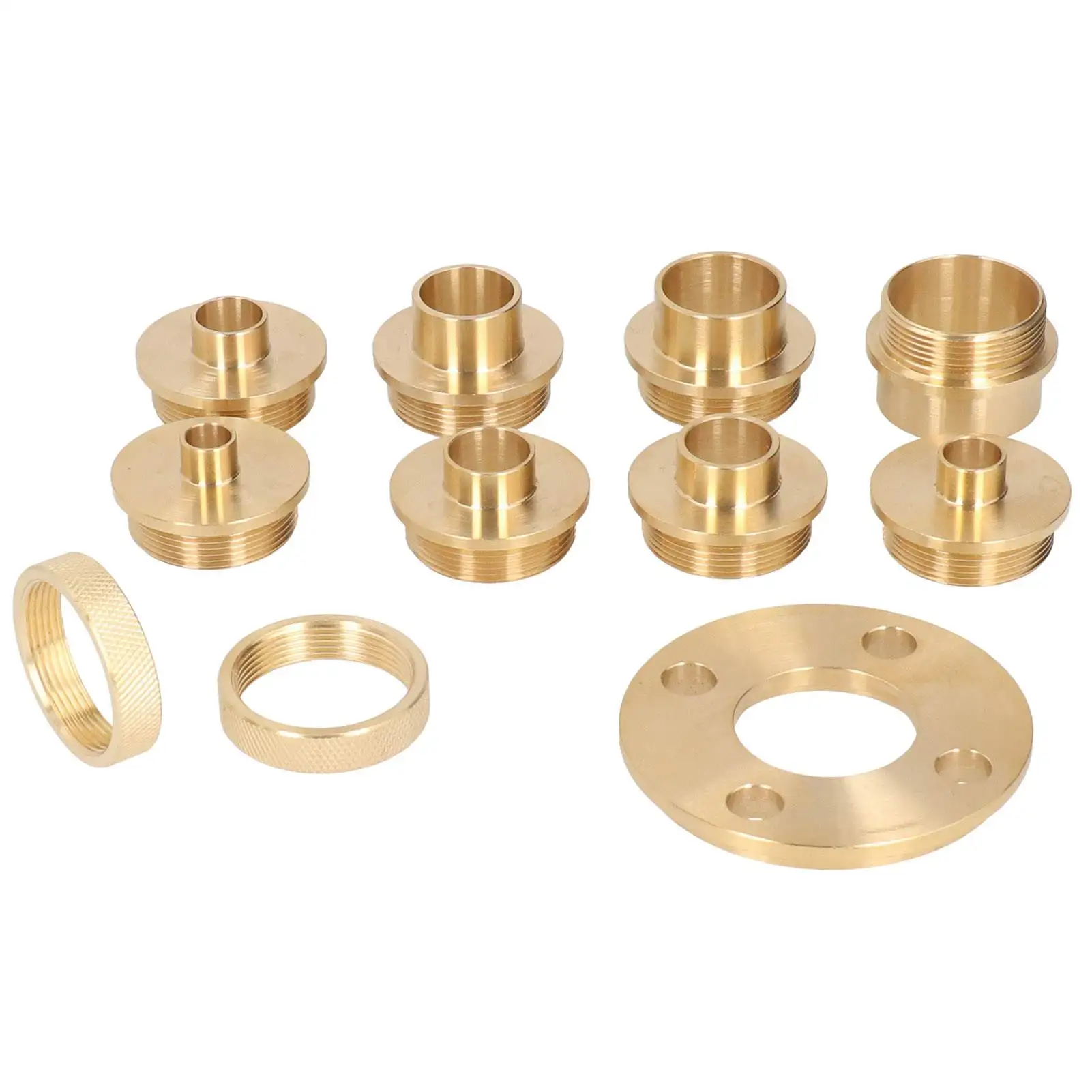 Router Parts Template  Bushing Kit /Set Brass Template Router Guides Kit with Lock Nut Adapter Router Accessory