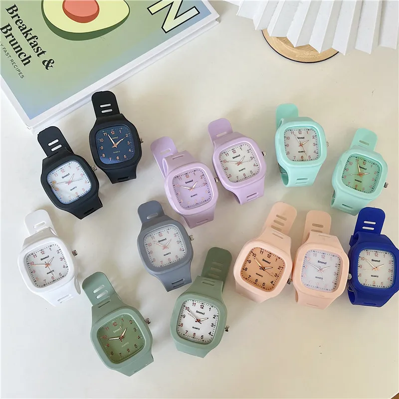 

Ins Style Fashion Square Women Fashion Watches 2023 Brand Square Female Quartz Casual Wristwatches Sport Rubber Strap Clock