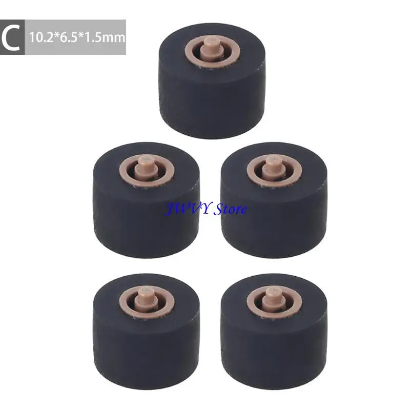 573A 5PCS 다른 크기의 자동차 리트랙터 축구 휠 휠 휠 -10.2-6.5-1.5mm 인 Press Belt Pulley 데크 오디오 압력 레코드