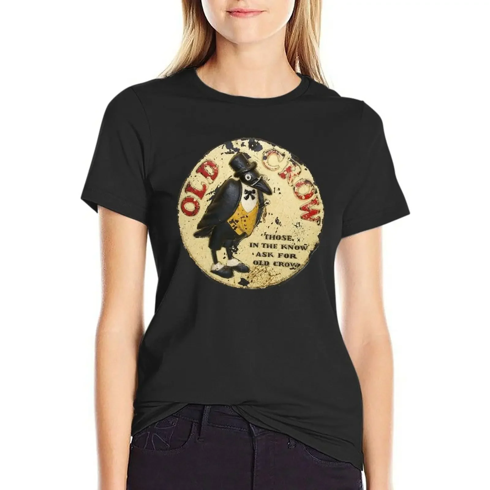 

Old Crow Whiskey Vintage Advert The Original Sour mash Whiskey Invented by Dr James Crow Tshirt Classic T T-Shirt