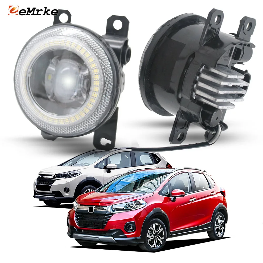 Светодиодные противотуманные фары DRL для Honda WRV WR-V 2017 2018 2019 2020 2021, автомобильные ангельские глазки, диафрагма, кольцо дальнего света, аксессуары для фар Светодиодные противотуманные фары DRL для Honda WRV WR-V 2017 2018 2019 2020 2021, автомобильные ангельские глазки, диафрагма, кольцо дальнего света, аксессуары для фар
