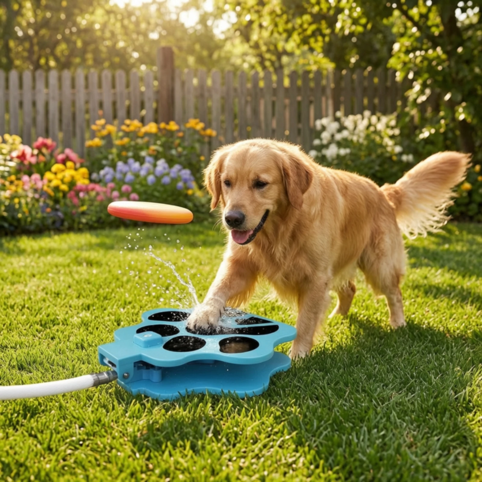 Step-on Dog Water Fountain Hands-No-Cost Dog Water Fountain with Pedal Heavy-Duty Sturdy for Dogs, Yard, Patio view 2