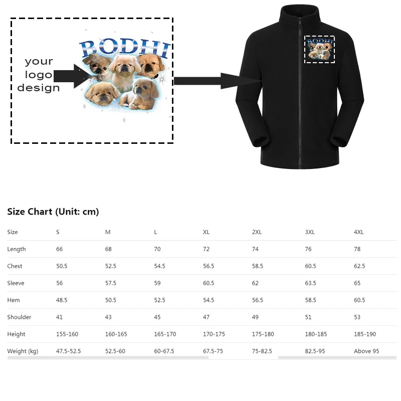 พิมพ์โลโก้ฟรี! เสื้อแจ็คเก็ตขนแกะคอตั้งน้ำหนัก 660 กรัม แบบยูนิเซ็กซ์ - ผ้าโพลีเอสเตอร์ 100% บุซับในกันความร้อน กันลม สำหรับฤดูหนาว