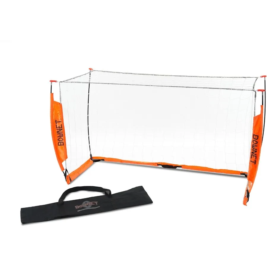 

Портативная сетка для футбольных ворот — складные всплывающие футбольные ворота для тренировок — прочный металлический каркас черного и желтого цвета