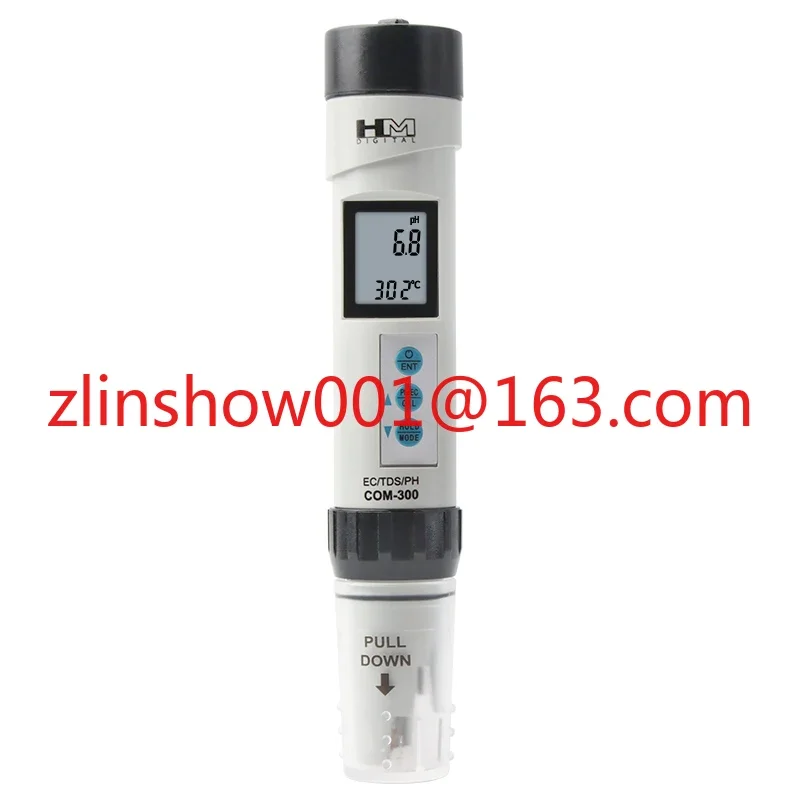 Digital COM300 EC TDS PH 4 in 1 Combo Meter Temperature PH Tester Waterproof With ATC Calibration