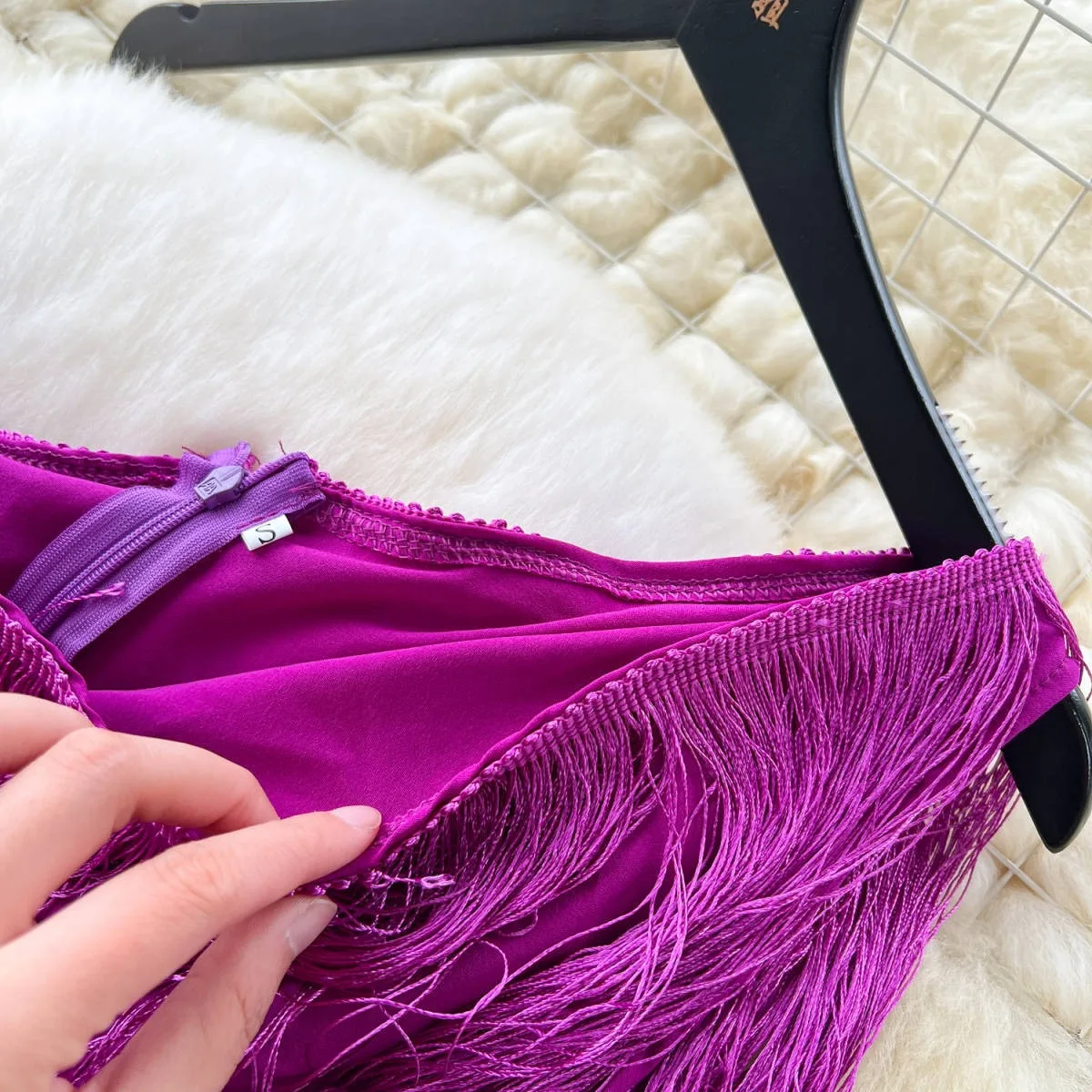 فستان حفلات نسائي سادة نقي متعدد الطبقات شرابة بدون ظهر مكشكش مثير فستان ضيق صيفي ربيعي أنيق ملابس نسائية