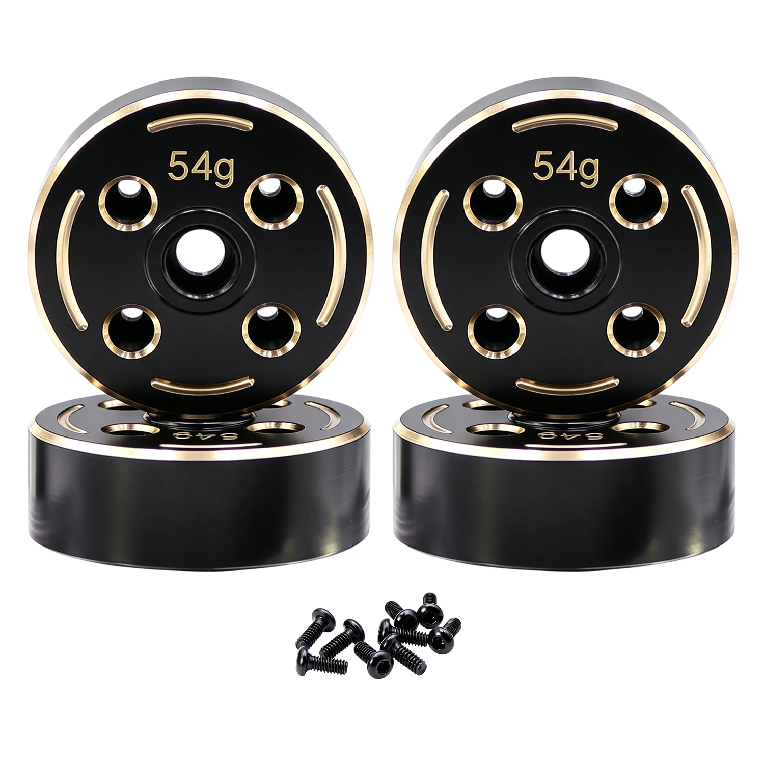 54g/Stück H18P Schwarze Messing Vorder- und Hinterachse Gegengewichtsblöcke für MJX Hyper GO 1/18 h18p RC Off-Road Upgrade-Teil