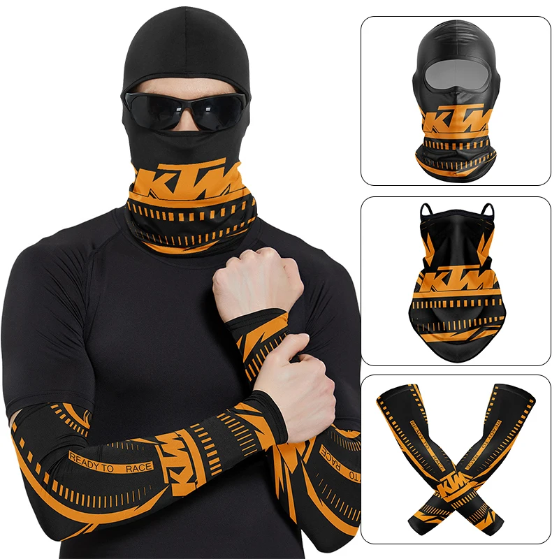 For KTM Adv Duke 390 690 790 890 1190 Rc 1290 Adventure Ice Silk Head Cover  Motorcycle Sunscreen Mask& Sport Sleeves Cover