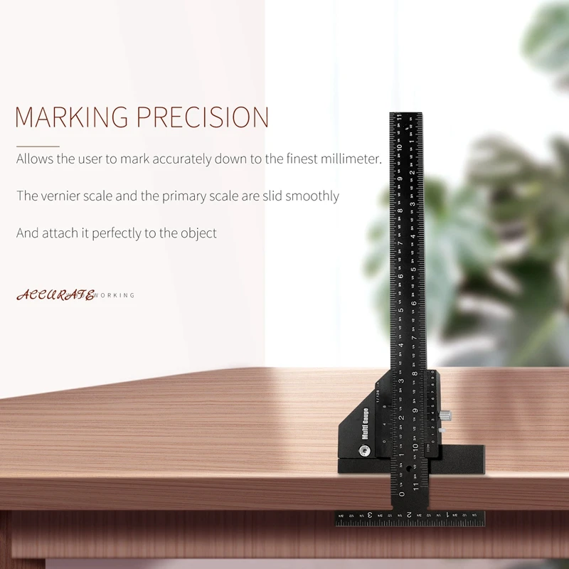 Multi Gauge Woodworking Multifunctional Ruler,Angle Ruler Woodworking Tools-N37R