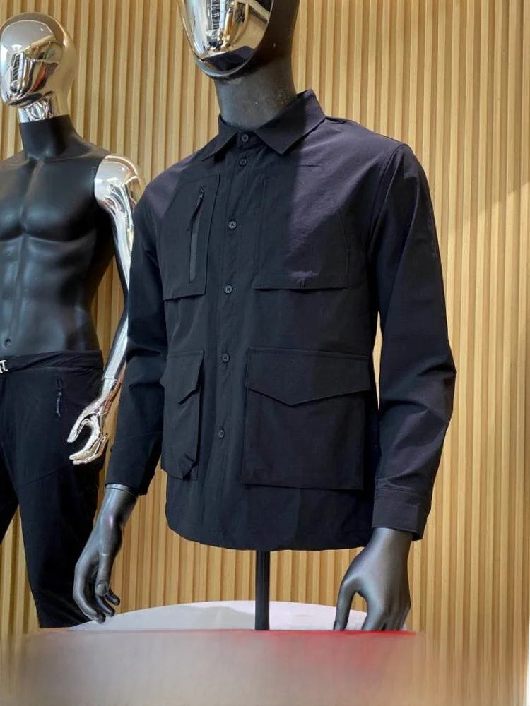 

Men's Casual Outdoor Loose Fit Jacket Fall 2025 New Style Multi-Pocket Button-Up Workwear Shirt-Style Versatile Outerwear