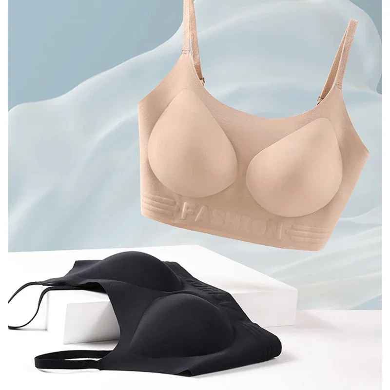 

Lnvisible, Traceless Beautiful Back Thin Breathable Suspender Underwear Without Steel Rings Gathering Bra