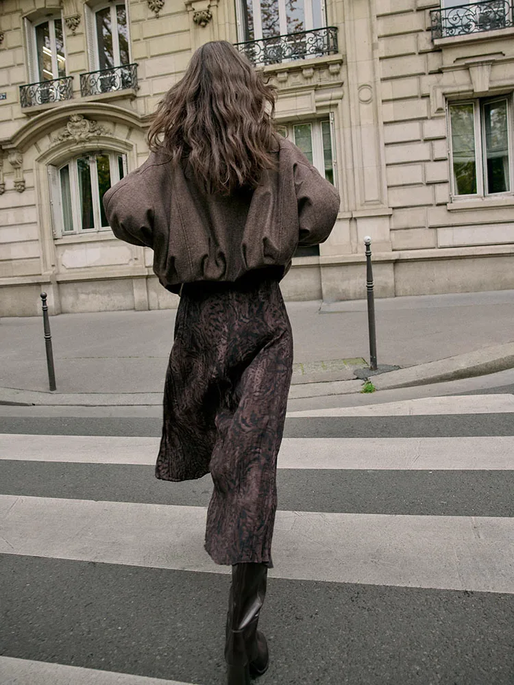 Jupe mi-longue imprimée avec ceinture pour femme, Costume traditionnel ethnique en Aosphère, nouvelle collection hiver 2025