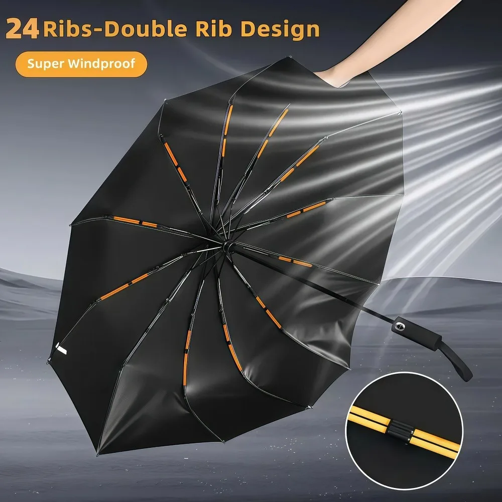 24 bone automatic folding umbrella Windproof sunshade Umbrella