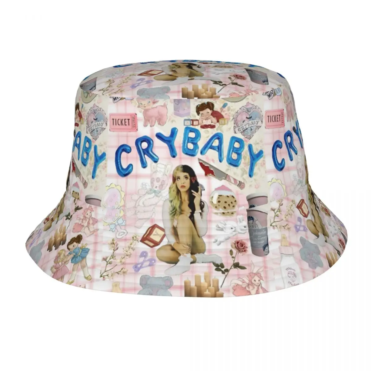 Melanie Martinez Singer Bucket Hats for Women Beach Music Field Hat Streetwear Packable for Outdoor Fishing Hats Bob Hat