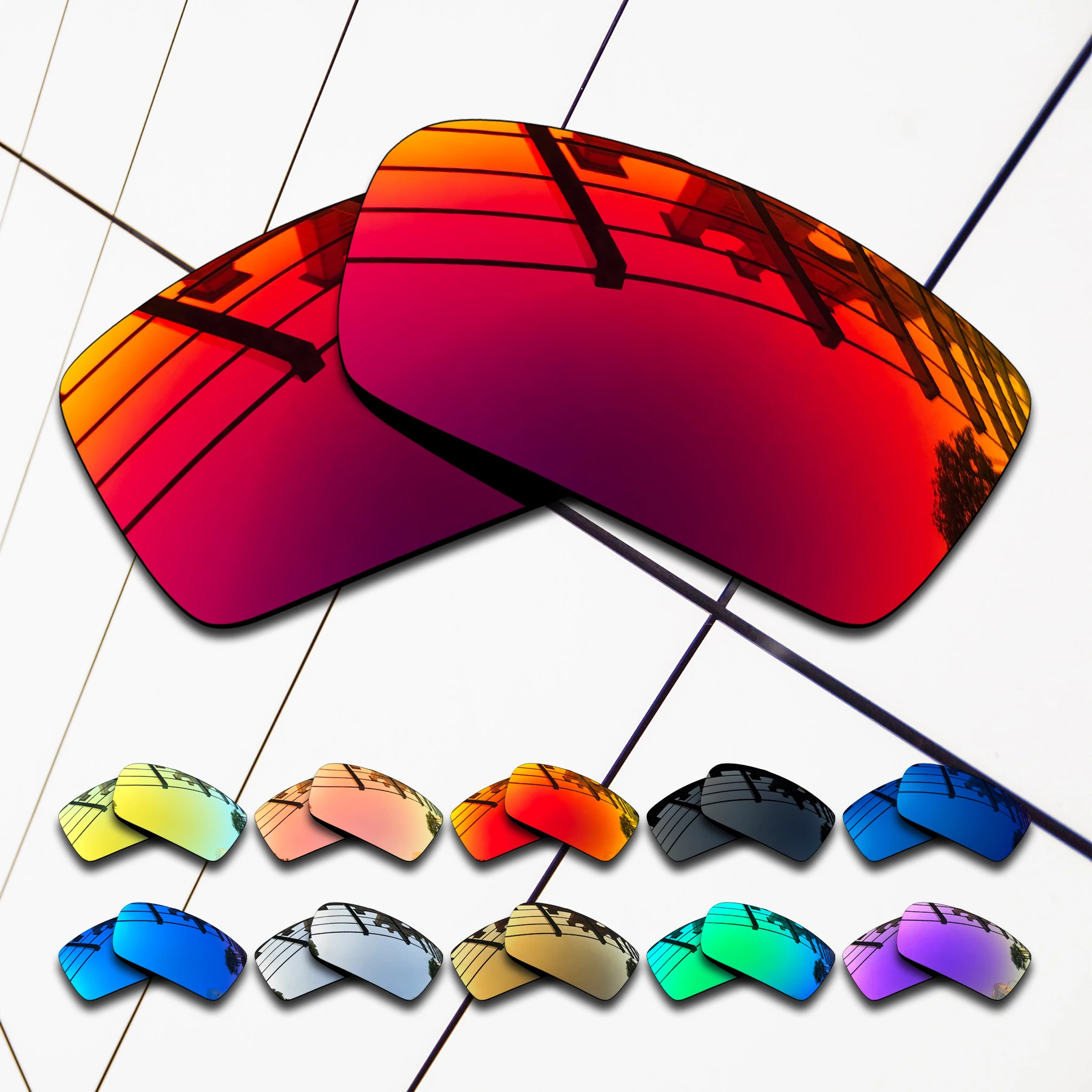 

ELuxonsight Polarized Enhanced Replacement Lenses for Oakley Oil Drum Sunglasses - Varieties Colors