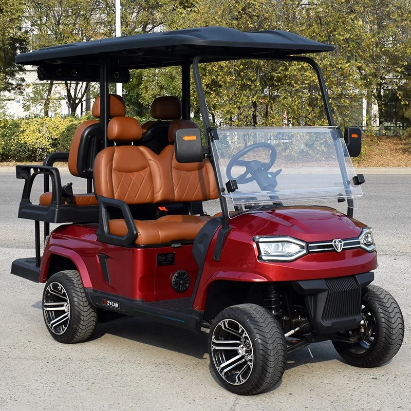 48V Lithium Battery Golf Cart 4 Seater High Speed Electric Utility Buggy for Resort Community Outdoor Recreation