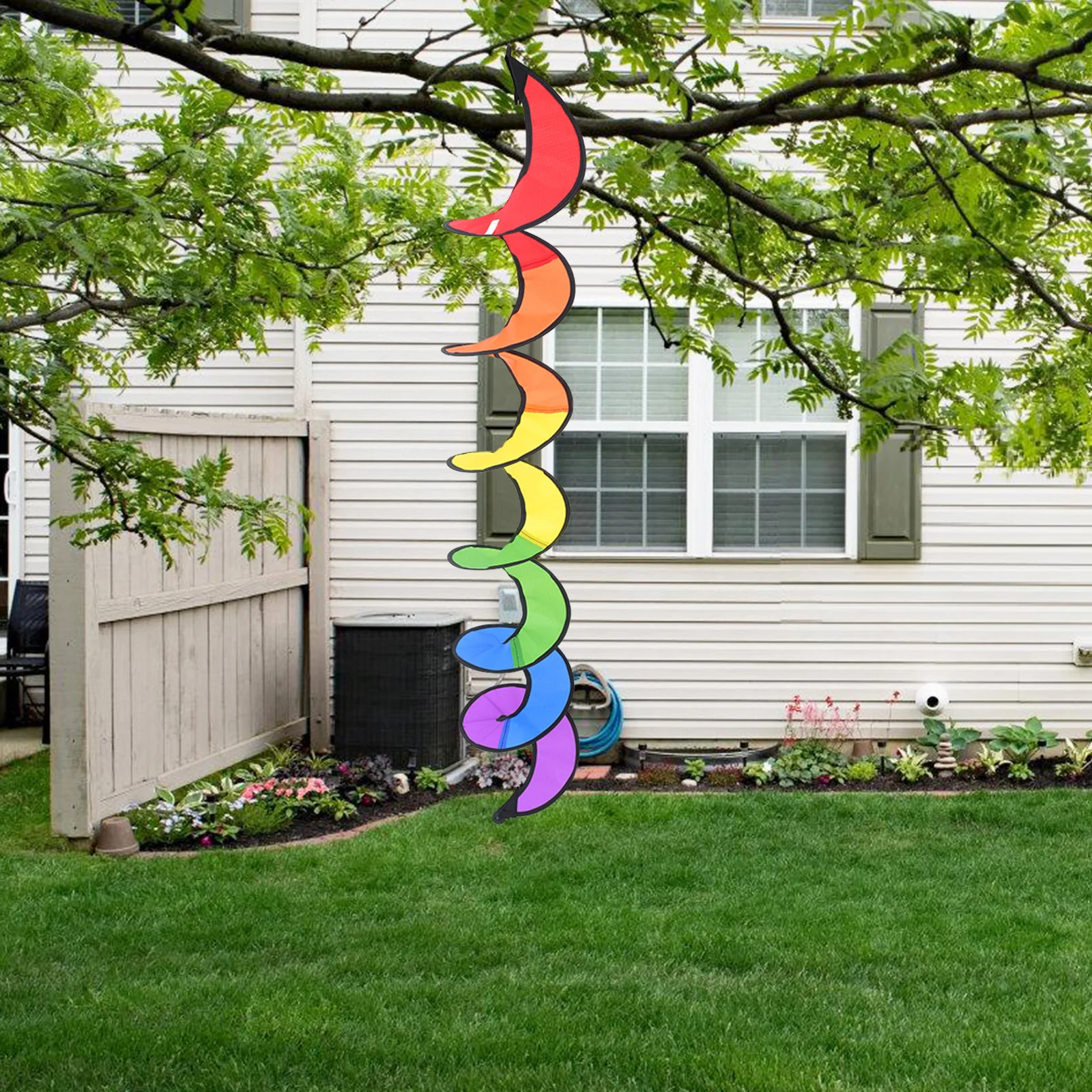 

3pcs Colorful Wind Strips Fabric Garden Outdoor Decoration Lightweight Foldable Wind Spinners for Kindergartens Schools Patios