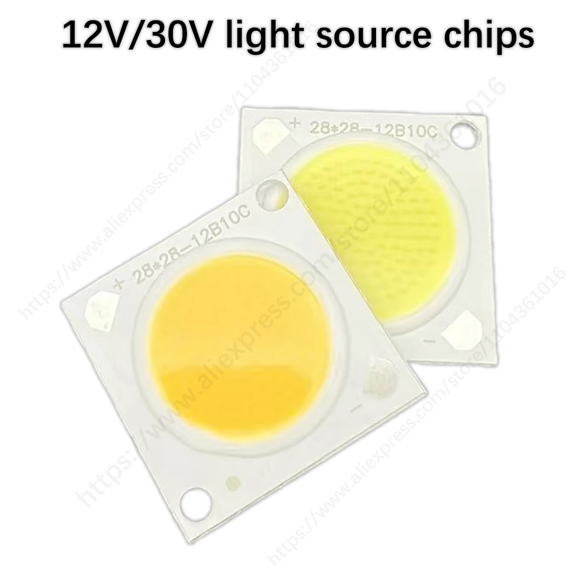 5pcs 20W 40W DC 12V 30V  Led Cob Light Source 28x28mm 24mm Lighting Diameter Led for Down Track Light Diy Lamp Bulb CHIP