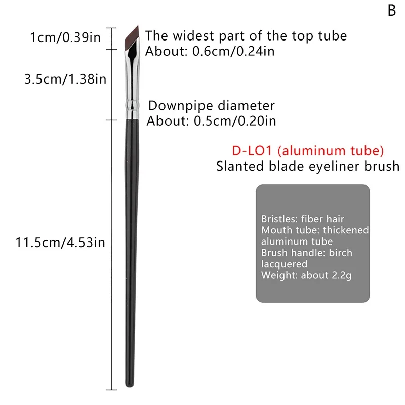 Pinceau Eye-liner ultra fin à angle fin, lame de mise à niveau, pinceau Eye-blogueur plat, placer sous les yeux, pinceau de maquillage, pride Tative