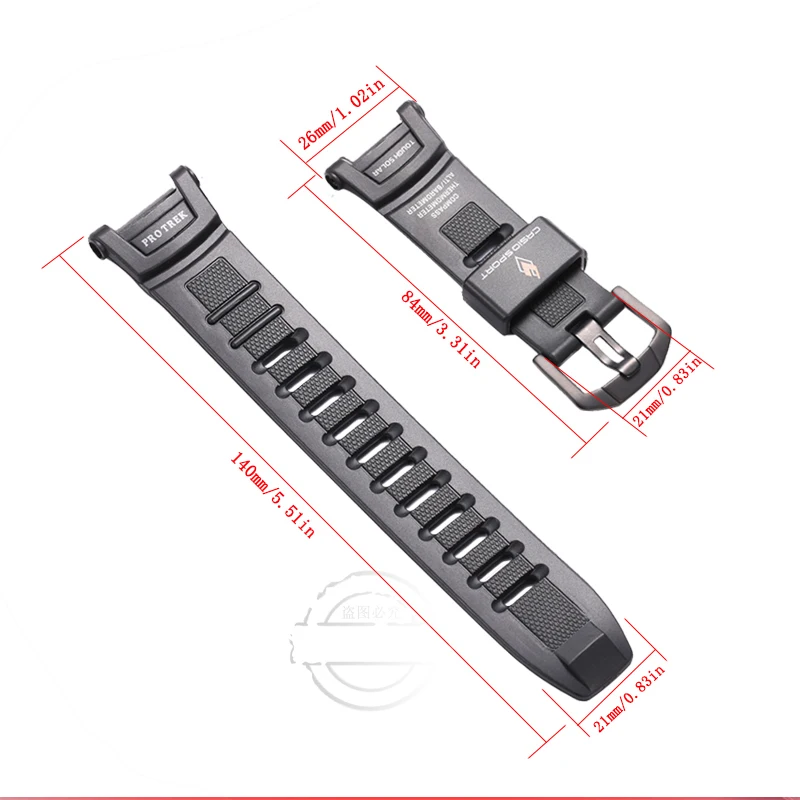 Resin Rubber Strap For Casio ProTrek PRG-130 PRW1500 PRG130 PRW-1500 Men Sport Waterproof Watch Accessories Replacement Bracelet