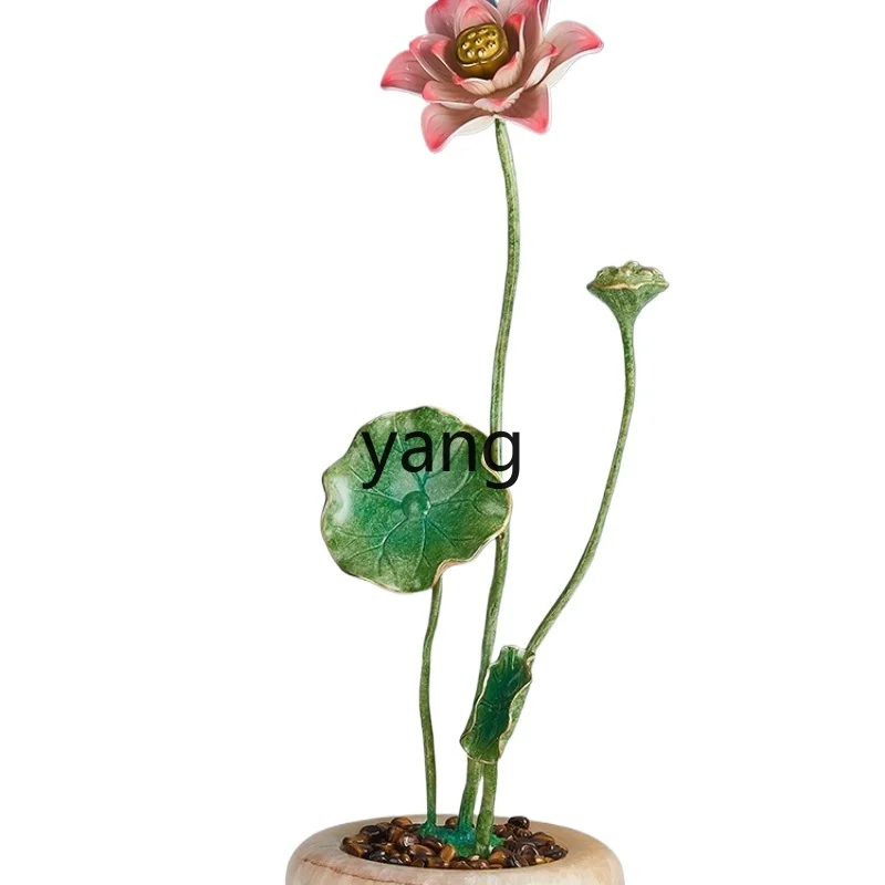 

HRC lotus lotus brass ornament handicrafts housewarming new home living room entrance niche decoration opening gift