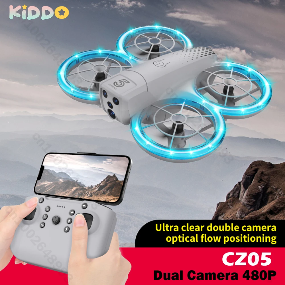 

CZ05 RC Drone 480P WIFI FPV Dual Camera Aerial Photography 2.4G with Light Remote Control Aircraft Airplane Quadcopter UAV Gift