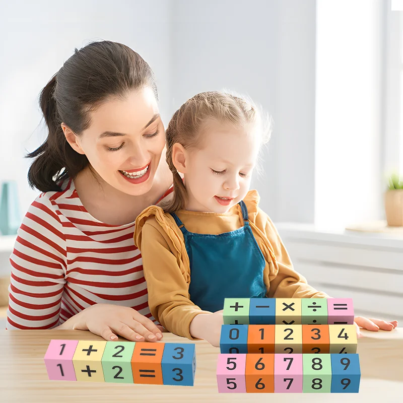 Ensemble d'opérations de chiffres arithmétiques, blocs de construction à tige, jouets magnétiques, briques magnétiques, Cube magnétique, jouet éducatif pour enfants, bricolage
