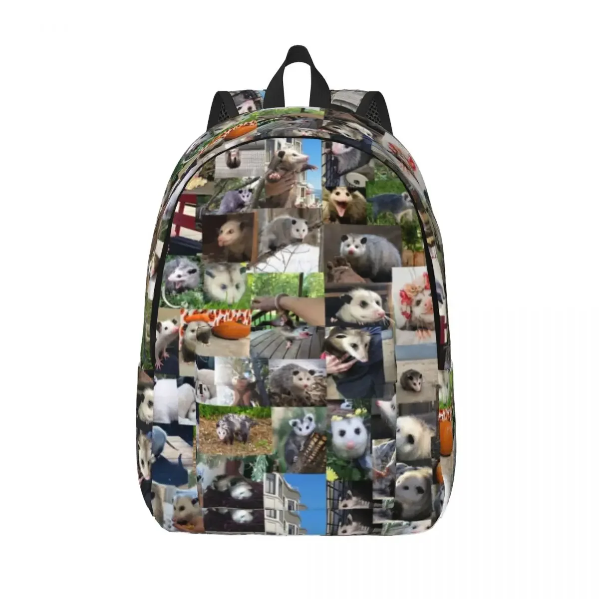 Opossum Teenage Backpack with Pocket Student Work Animal Daypack for Men Women Laptop Canvas Bags