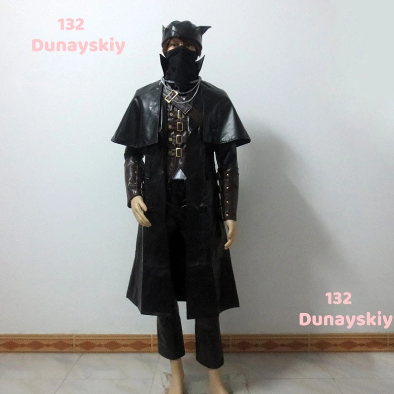 Gioco Bloodborne Set Cosplay per uomini adulti Donne Comic Con The Hunter Black Party Costume cosplay di Halloween Realizzato su misura