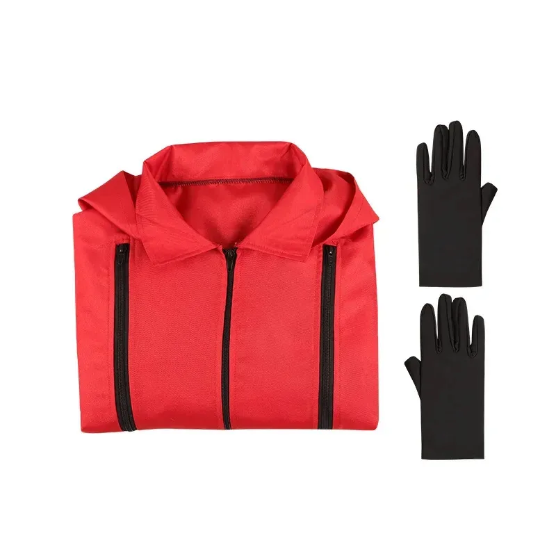 Filme coreano das crianças papel dinheiro casa cosplay traje cartão casa dali vermelho workwear cosplay desempenho traje