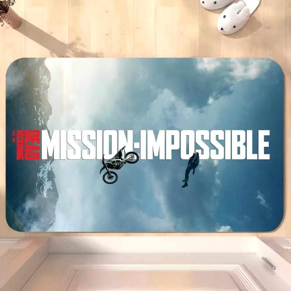 Film Mission Impossible Dead Reckoning D Floor Mat Bedroom Kitchen Door Bath House Super Absorbent Foot Non-slip