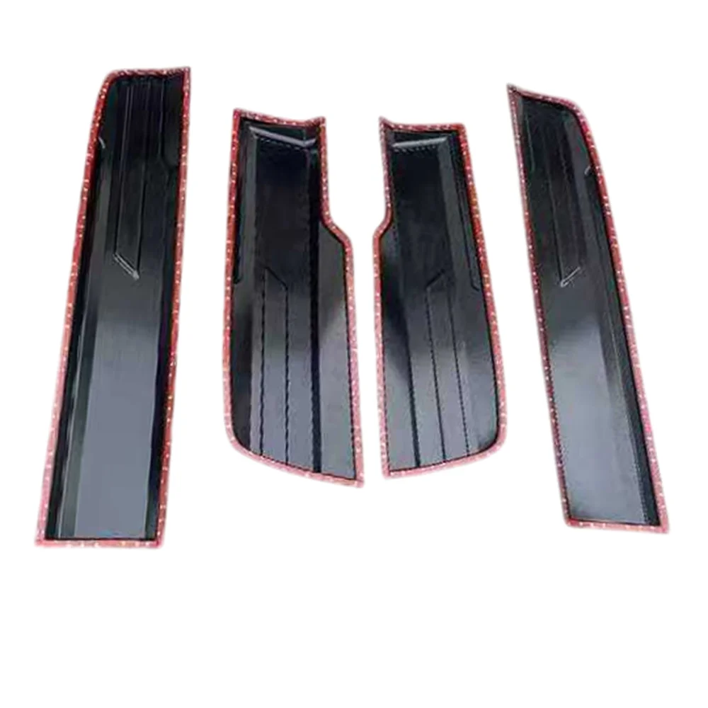 4Pcs Side Door Body Cladding Molding Guards For 2024 2025 Mitsubishi Triton L200 Double Cab Models Car Accessories