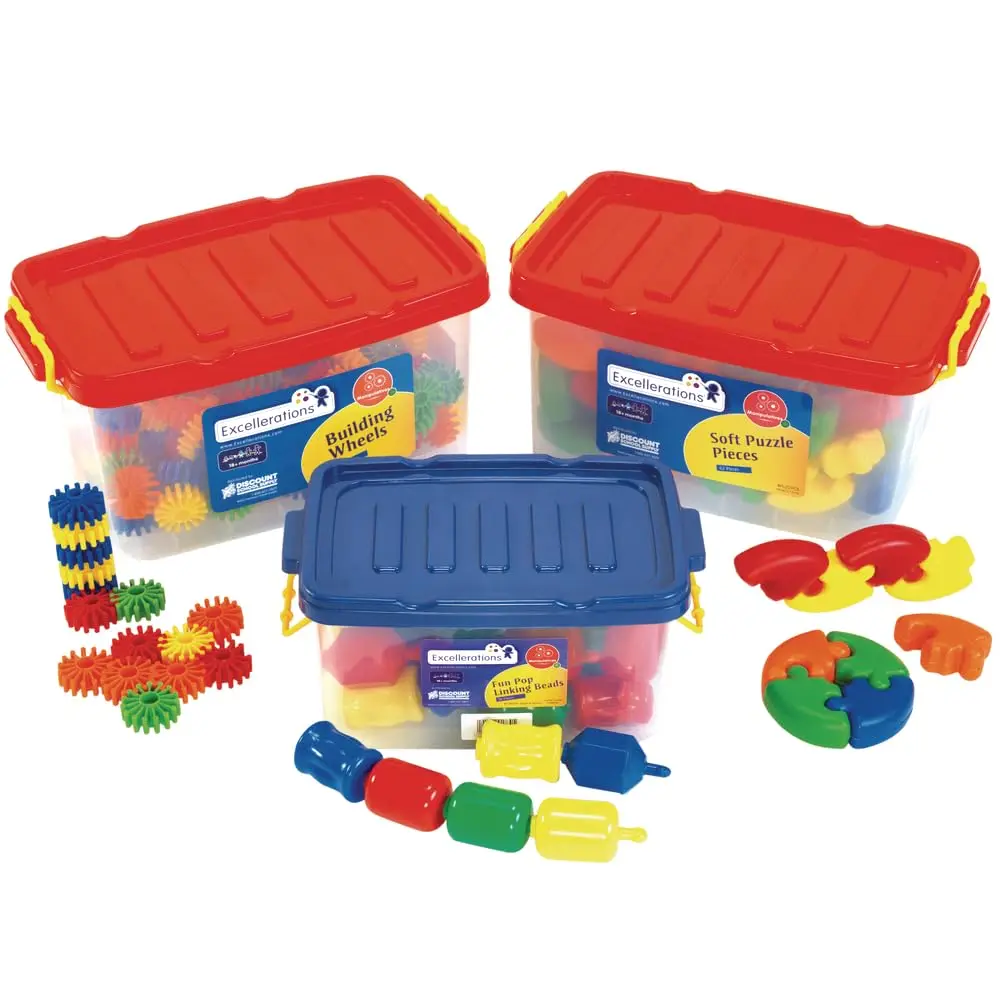 

Construction Toys, STEM Building Toys, Blocks, Builders, Connection Toys, Ages 18 Months and up, Preschool Manipulatives 3 Diffe
