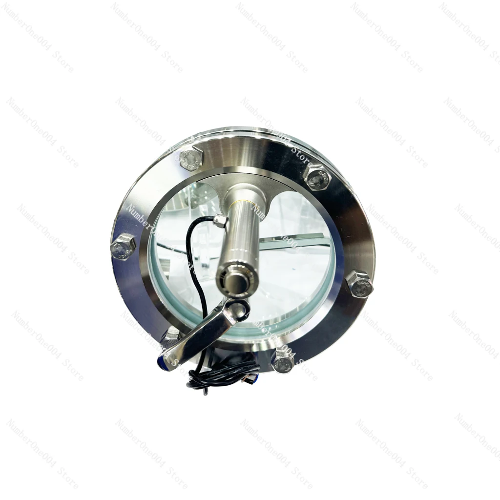 

304/316L Stainless Steel Flange Mirror with Light, Brush, Sanitary Grade Flange Scraper, Flashlight Illumination Mirror