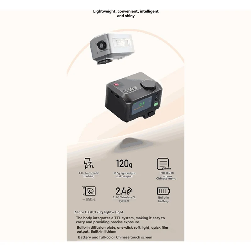 AA60-High-Speed Sync It30pro Mini TTL Flash 1/8000S 2.4Ghz شاشة لمس لاسلكية 2.8 بوصة للتصوير الاحترافي لسوني A