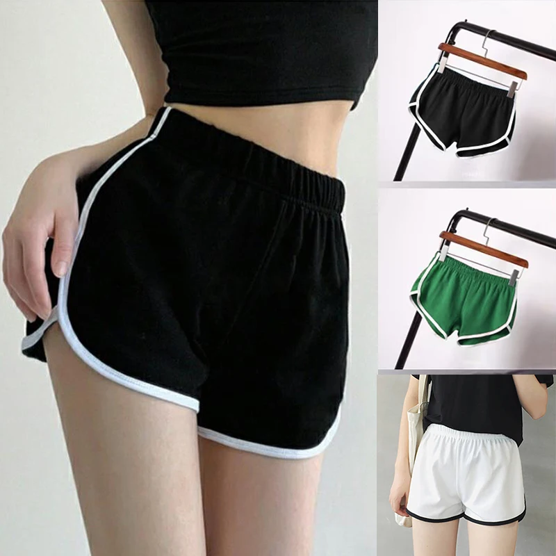 ファッションカジュアルハイウエストルーズスポーツヨガショーツ女性ビーチホットショーツ