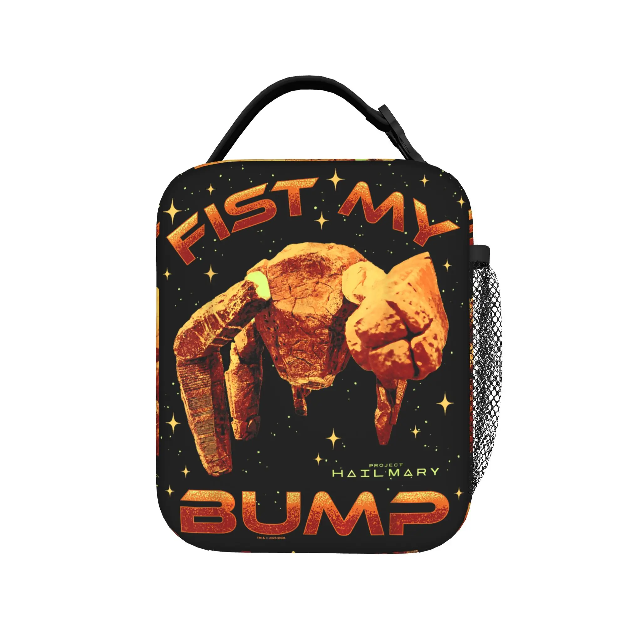 Project Hail Mary Fist My Bump Rocky The Alien Poster Lunch Bag Lunch Box Outdoor Tote Food Bags For Girls Designer Cooler Bag