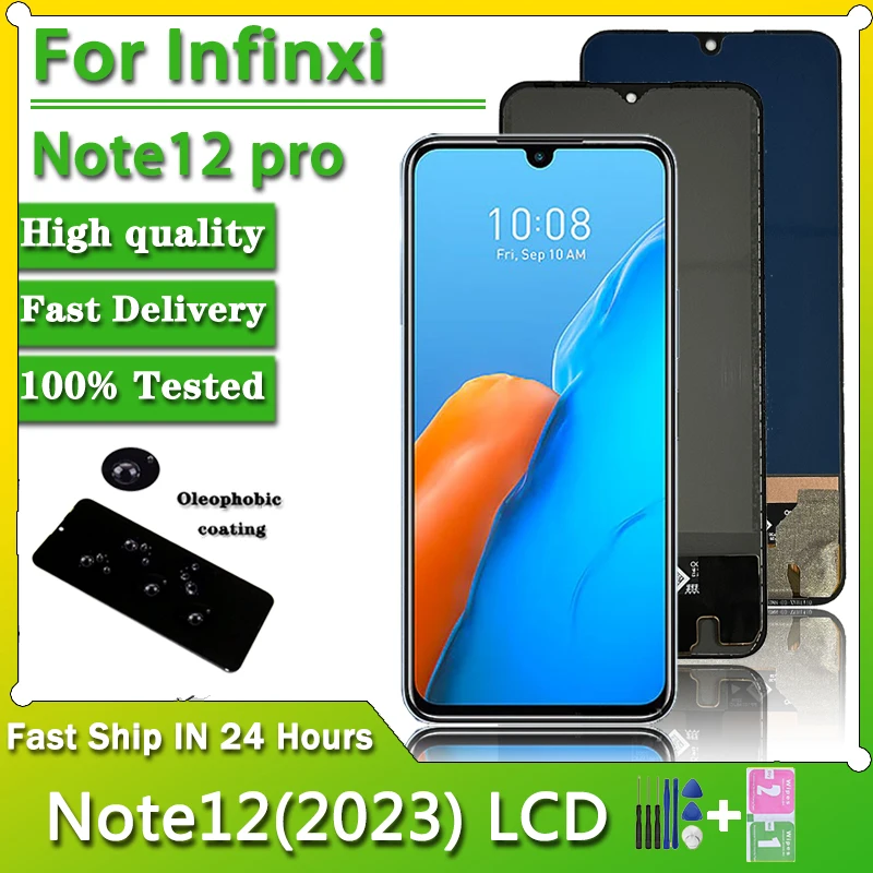 100% Test For Infinix Note 12 Pro 4G/ Note12 (2023) LCD Display Screen Touch Panel Digitizer For Infinix X676 X676C X676B Screen