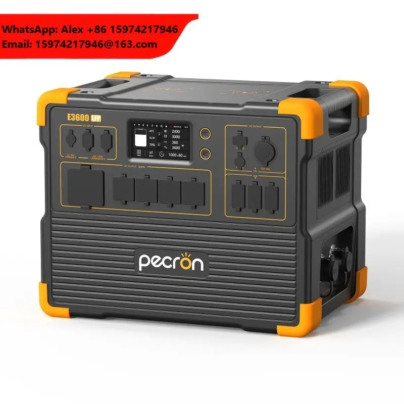 Portable 3072Wh Solar Generator W/ Solar Panel LiFePO4 Battery MPPT Pure Sine Wave Home Camping Emergency Portable Power Station