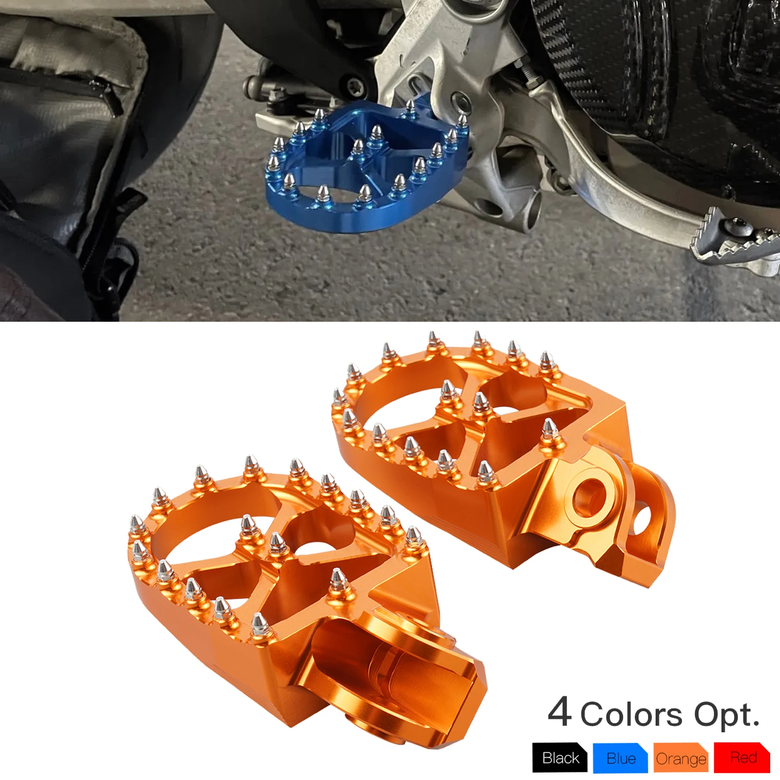 

For KTM EXC 300 EXC 250 EXC 450 EXC-F 250 SX250 1998-2016 SXF 450 SXF 250 1998-2015 XC XCF XCW XCFW 2006-2016 Foot Pegs Footrest