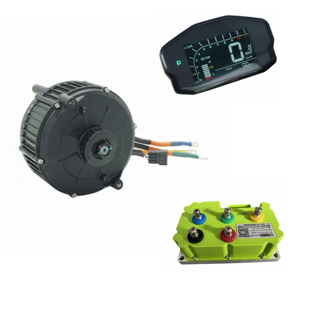 QS165 5000W Mid-drive Hall Motor With Fardriver Controller ND72530 With Complete Wiring Harness For Electric Moped