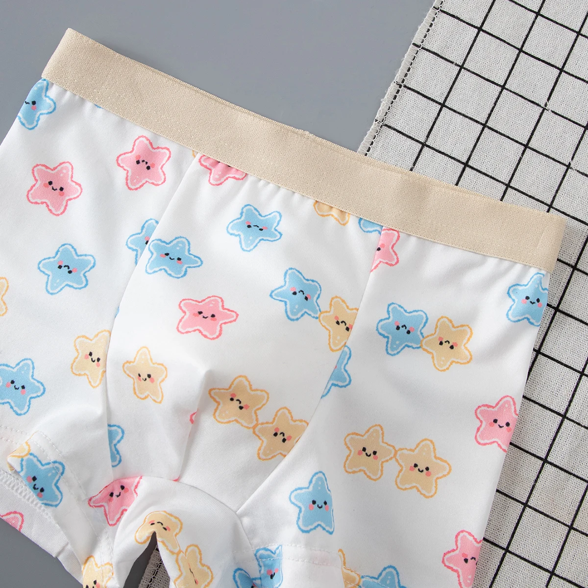 8-teiliges Set bequemer Kinderunterwäsche für alle Jahreszeiten, Jungen-Dinosaurier-Print, niedliche vierkantige Hosen, lässige kurze Unterhosen für zu Hause. – Detail 9