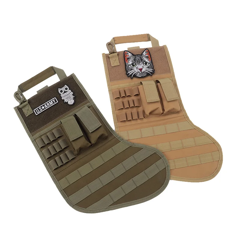 Tactical Molle Christmas Stocking Magazine Dump Drop Pouch Outdoor Hunting Storage Bag Xmas Gift Socks Pouch