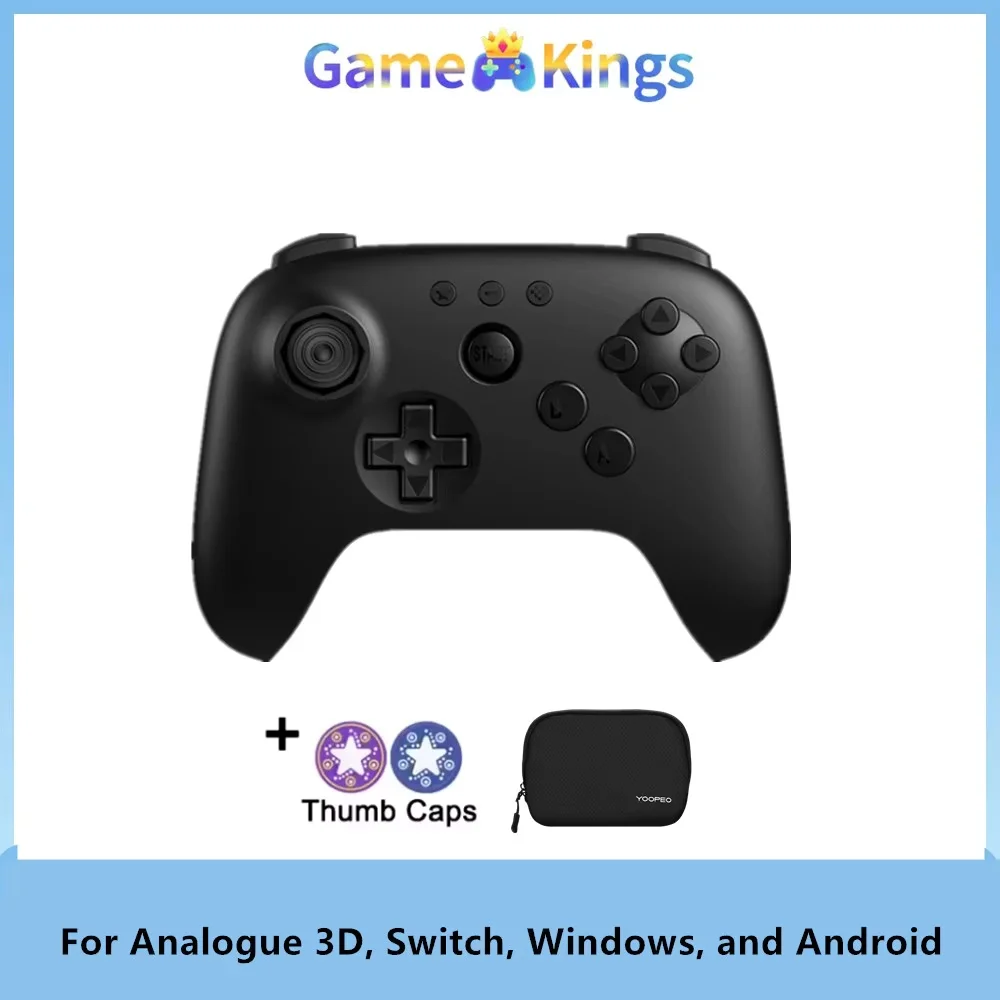 8Bitdo N64 Bluetooth-controller voor analoge 3D, Switch, Windows en Android (zwart) gaming-gamepad