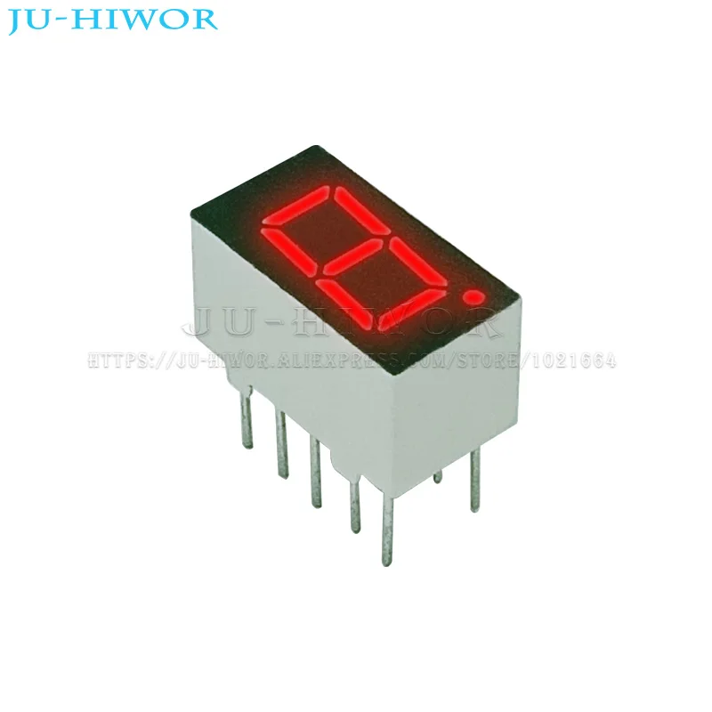 10pcs  0.36 Inch 10Pins 3161AS 3161BS 1 Bit Digit 7 Segment Red LED Digital Display Digitron Common Anode Cathode C-C C-A