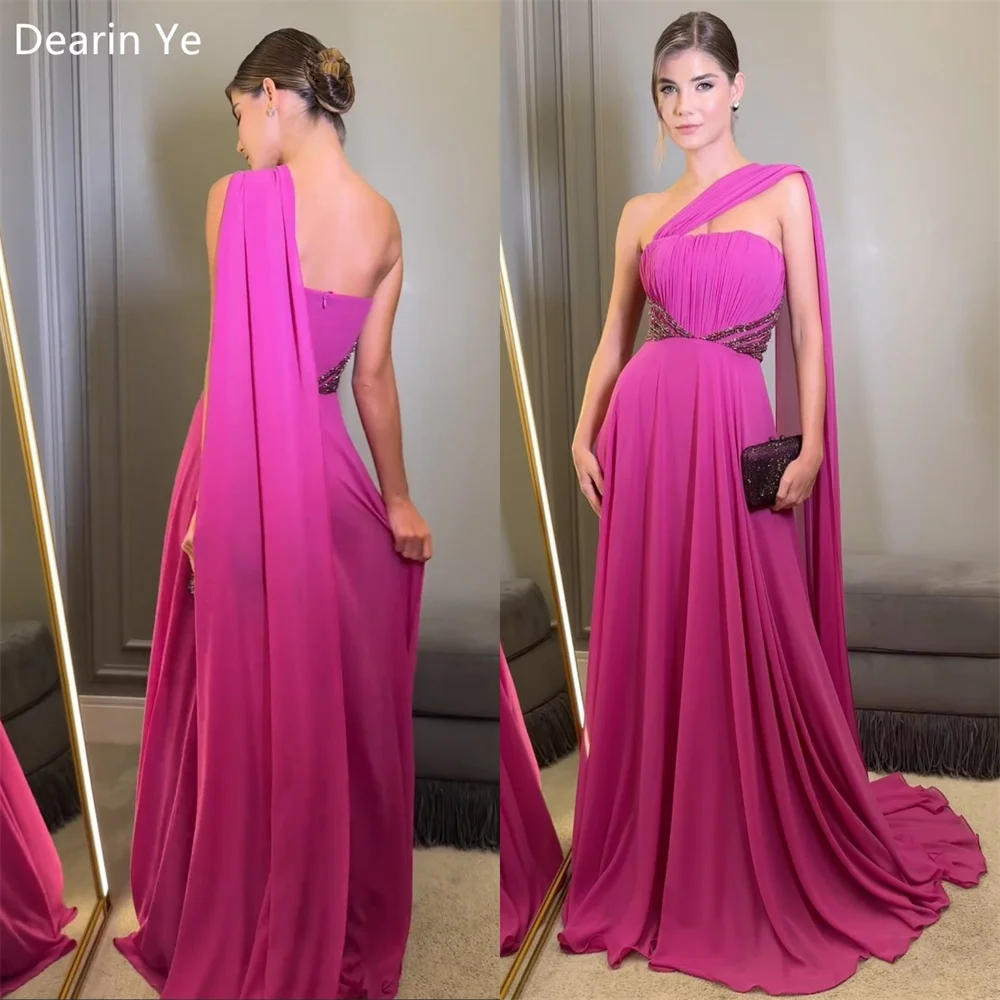 

Customized Saudi Arabia Evening Dress Dearin Strapless A-line Floor Length Skirts Draped Bespoke Occasion Dresses Prom Formal Go