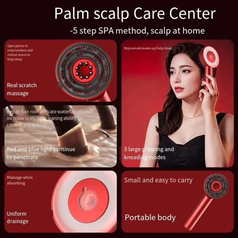 Wireless Massager  Scalp3 Scalp Massaging Brush Shiatsu Hair Scalp Massager with IPX7 Waterproof Cordless Electric Massager